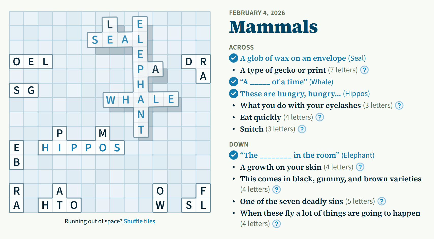 A screenshot of the desktop light mode interface